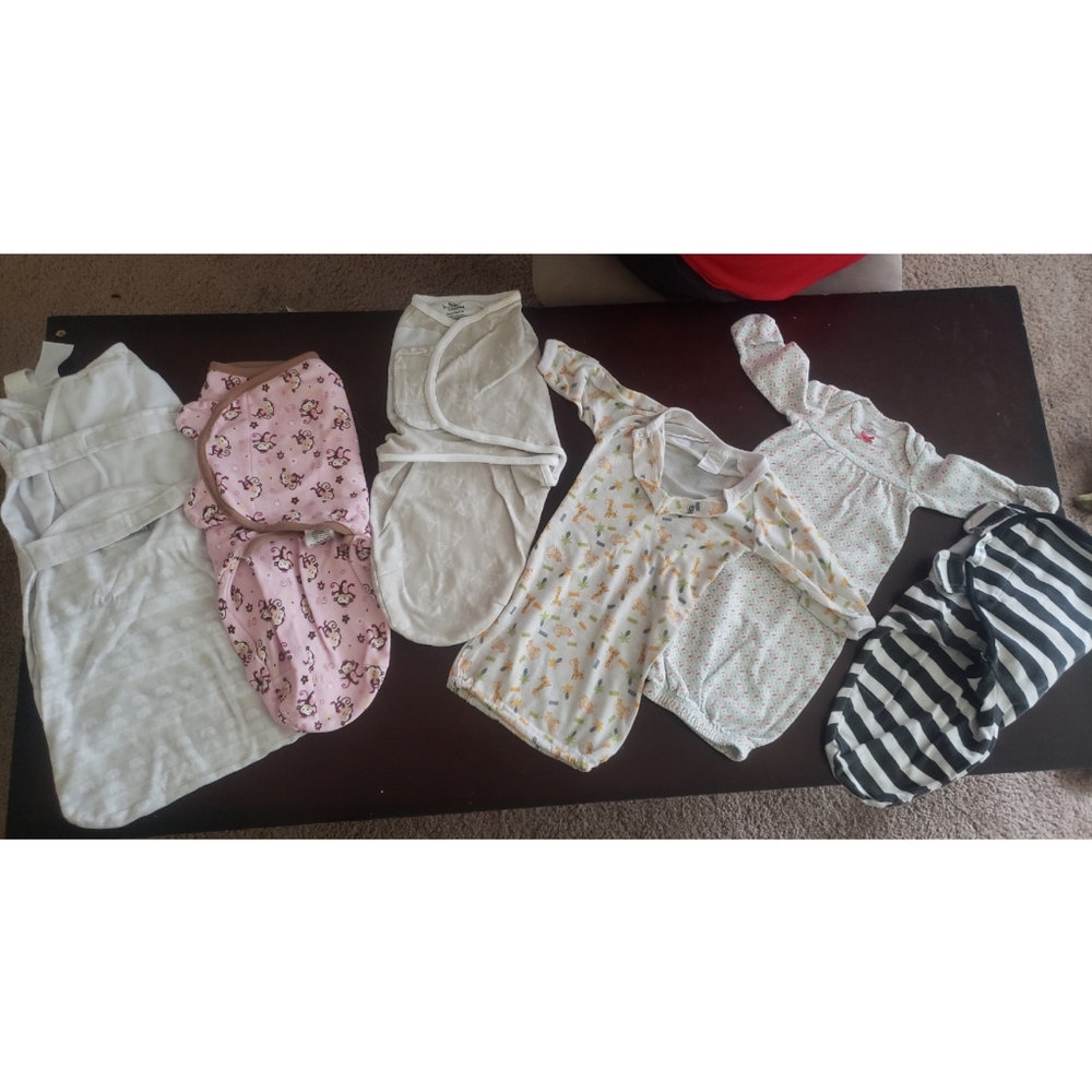 Baby swaddles and open sleep sacks